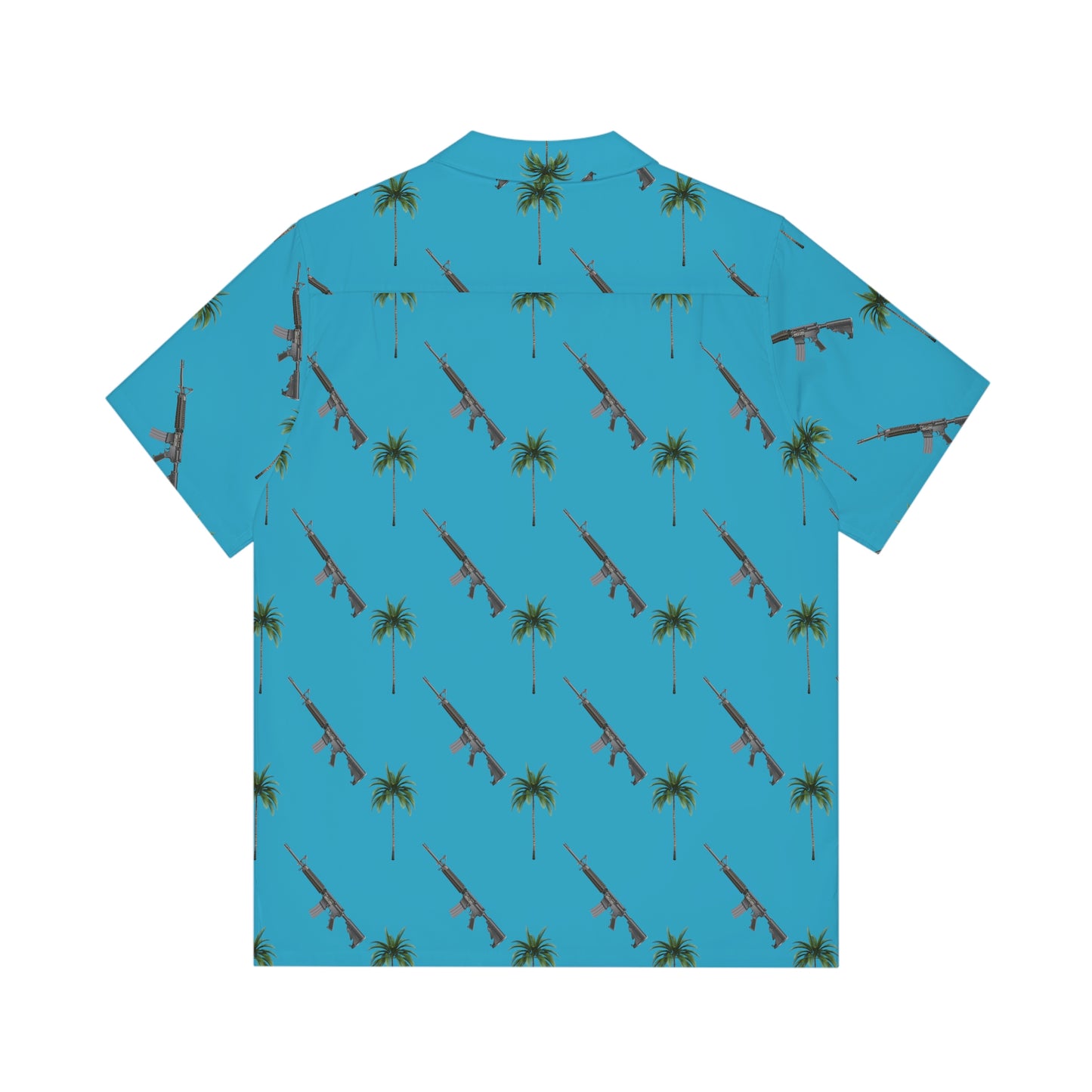 AR15 Palms Turquoise Men's Hawaiian Shirt